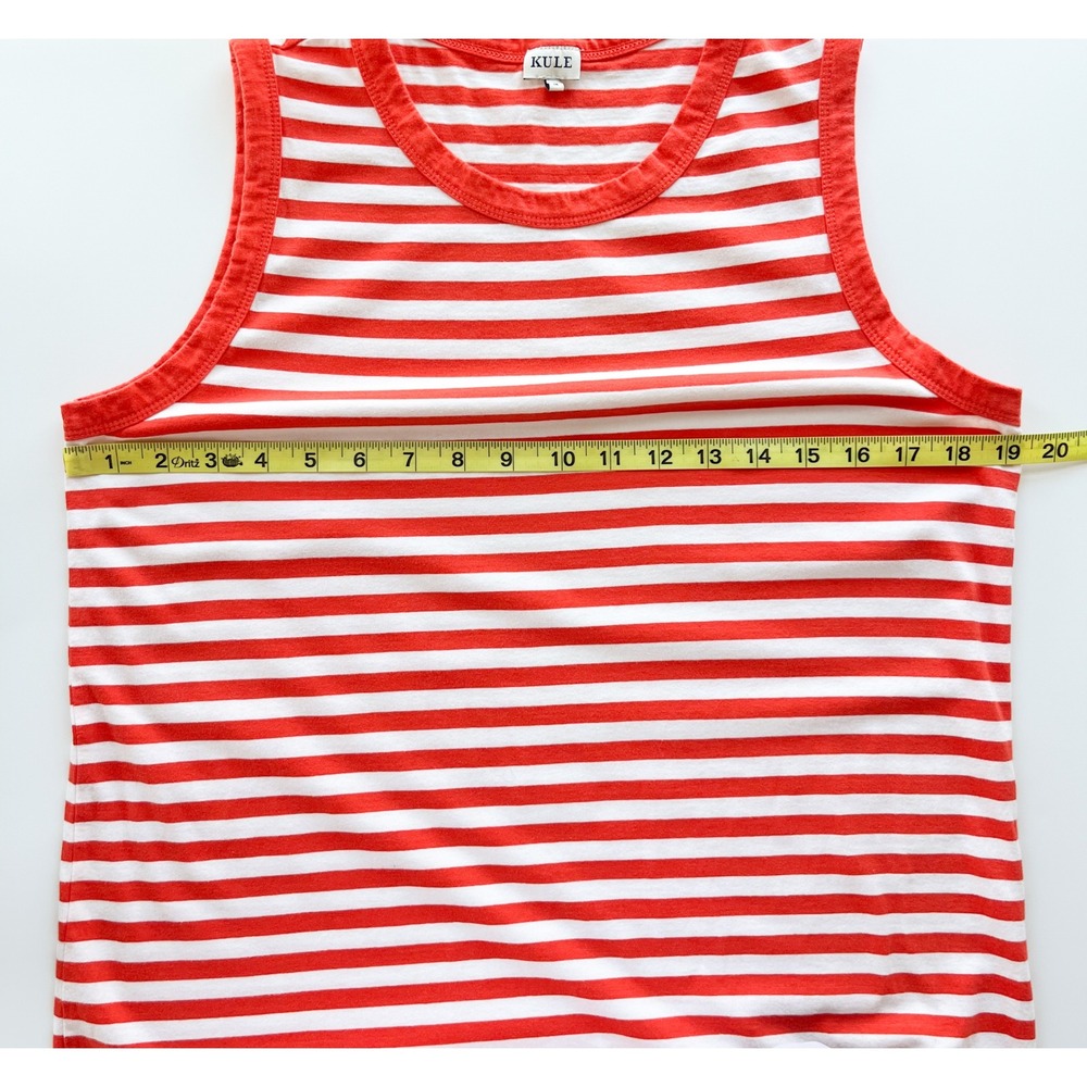 Kule The Tank Dress Striped Midi Womens Medium Poppy White - Picture 11 of 14